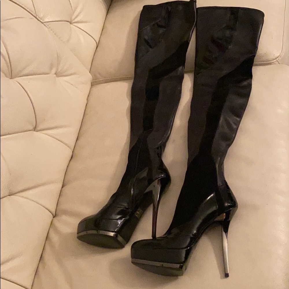 Gucci Nappa Stretch Thigh high Platform Boots